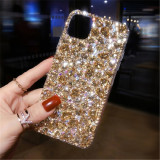 Full Gold Diamond Crystal Phone Case for Women, TPU Cover, Luxury Bling Rhinestone Casing,For iPhone  15, 14, 13, 12, 11 Pro Max