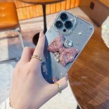 Luxury Bling Clear Rhinestone Phone Case, Diamond Cover for iPhone 15, 14 Pro, Max, Ring Stand, New Design, in Stock