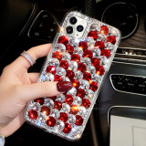Luxury Fashion Brand Shiny Crystal Gem Phone Case For iPhone 12 Pro Max Plus Rhinestones For Woma Protective Cover For iPhone 12