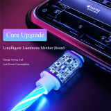 Glowing LED Light Charger USB Type C Cable for Xiaomi Redmi Samsung Huawei P40 Pro OPPO Phone Accessories 5A Fast Charging Cord