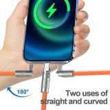 180 Degree Rotation Fast Charging 120W USB C Cable For Xiaomi Huawei Samsung Liquid Silicone 6A Type C Charger Data Game Cord