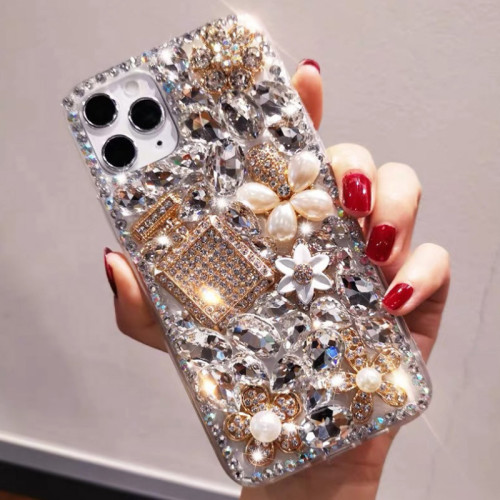 Luxury Rhinestone Phone Case for iPhone 15, Unique Bling Diamond Phone Cover Bag, 13, 14, 11, 12Pro Max