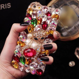 Luxury 3D Fox Diamond Bling Case for iPhone, DIY Crystal Capa, 15, 14, 13, 12, 11 Pro Max, Mini XS Max, XR, X, 8, 7 Plus, SE,