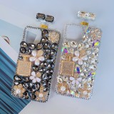 Luxury Bling Perfume Bottle Case with Lanyard Strap, Sparkle Rhinestones Diamond for iPhone 15 Pro 14 Max, Bling Case, Glitter