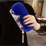 Warm Furry Soft Rabbit Fur Hair Case, Fluffy with 3D Handmade Glitter, Crystal Sparkle Diamond, Case for iPhone 15, 13, 14 Max