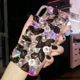 Luxury Crystal Gem Rhinestone Cases For iphone 15 14 11 12 13Pro XS MAX XR Soft Edge Clear Phone Cover For iphone 7 8 PLUS Capa