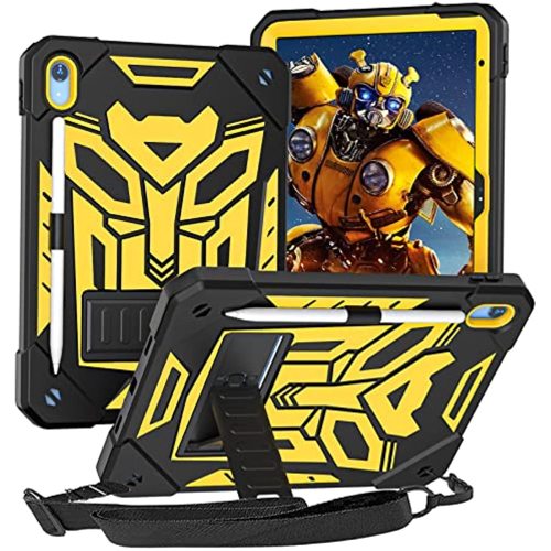 Case For iPad 10th Generation 10.9 Kids Cover iPad 10.9 2022 Air 5 Air4 Military Shockproof Kickstand Handle Shoulder Strap Capa
