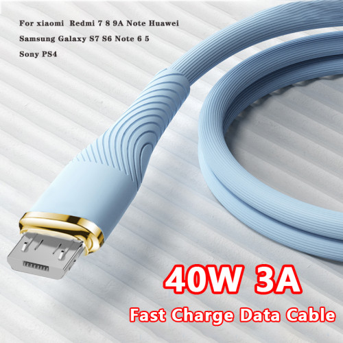 Micro USB Cord 3A Fast Charging Data Cable For Samsung Galaxy S7 Edge S7 S6 J3 Xiaomi Redmi 7 8 Android Charger  Power bank Cord