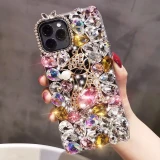 Sparkling Crystal Fox Bling Diamond Phone Case, Luxury Cover for iPhone 14, 15, 13, 11 Pro Max, 12 Pro, 8 Plus, Dustproof
