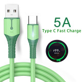 5A Fast Charging Type C Cable For Samsung S6 S3 S20 Xiaomi OPPO Huawei P30 Charger Cord Mobile Phone Accessories Data Line Wire