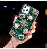 Water Diamond Flower Pearl Phone Case Suitable for iPhone 13 12 11 Pro max xs xr x 8 7 plus Crystal Flash Phone Case Soft Cover