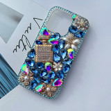 Luxury Perfume Bottle Diamond Case for iPhone, Bling, Glitter, Rhinestones Cover for iPhone 15, 14 ,13 Pro Max, Handmade