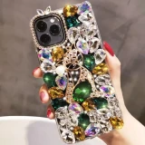 Luxury Crystal Fox Bling Diamond Phone Case for Iphone X XR XS 15 14 13 11 Pro Max 12 Pro 7 8 Plus SE Mini + Cover