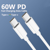 USB C To USB C Cable For Samsung Xiaomi Huawei PD 60W Fast Charging Cable for Xiaomi MacBook Pro IPad Pro Charger Type C Cable