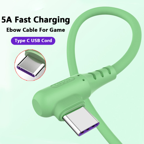 5A Elbow Type C Cable Fast Charging Charger USB Cable For Samsung Galaxy S9 S8 Xiaomi 13 Huawei P60 Phone Accessories Usb C Cord