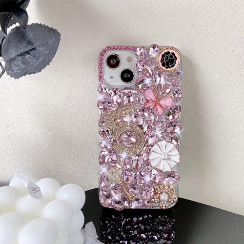 Diamond Rhinestone Phone Cases for Women, Luxury Cellphone Cover, For iPhone 14, 15, 13 Pro Max, 12, 11, Xr, 8Plus