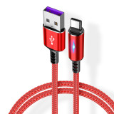 5A Type C Cable Fast Charging Cord Nylon Braided For Samsung Galaxy S23 Plus S22 Xiaomi K60 Huawei P60 Phone Charger USB C Cord
