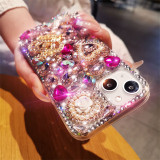 Soft Phone Case Cover for iPhone, Bling Crystal Diamond Ear Rabbit, New Fashion, 14, 13, 12, 15 Pro Max, X, XS, XR, 8, 7, 6 Plus
