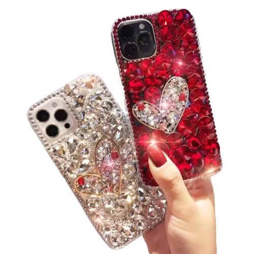 Luxury Sparkle 3D Diamonds Phone Case for iPhone, Handmade Series, New, 15, 11, 12, 13, 14 Pro Max