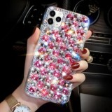 3D Handmade Diamond Case for iPhone, Luxury Crystal Cover, Sparkle Diamond, 15, 7, 8 Plus, Xr, X, Xs Max, 11, 12, 13, 14 Pro Max