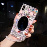Rhinestone Shiny Diamond Soft Phone Case, Varicolored Mirror Diamond, Mobile Cover for iPhone 15, 14, 13, 12, 11 Pro Max, XR