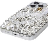 Luxury 3D Butterfly Chain and Full Clear Bling Case for iPhone, 15, 14, 13, 12, 11 Pro Max, XS Max, 8, 7, Diamond Capa, 2024