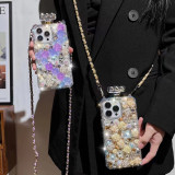Luxury Bling Diamond Crystal Case Cover for iPhone, 3D Case, Flower Perfume Bottle Phone Case, 15, 12, 11, 13Pro Max