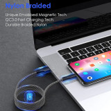 100W Magnetic USB Type C Suction Retractable Fast Charging Data Cord Convenient Storage For Samsung Xiaomi Phone Charger USB C