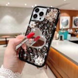 Diamond Mirror Phone Case for iPhone, Make Up Mobile Cover for Girls and Women, New Design, 15, 14, 13, 12, 11, Xr, Xs Max