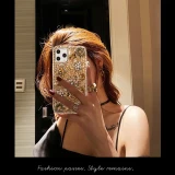 Water Diamond Flower Pearl Phone Case, Soft Cover, Crystal Flash, Suitable for iPhone 15, 13, 12, 11 Pro Max, Xs, 8, 14 Plus