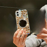 Bling Diamond Glitter Makeup Mirror Protective Phone Case for iPhone, Glass Rhinestones Diamond Case, High Quality, 15 Pro, 14