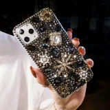 Water Diamond Flower Pearl Phone Case, Soft Cover, Crystal Flash, Suitable for iPhone 15, 13, 12, 11 Pro Max, Xs, 8, 14 Plus