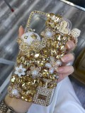 Perfume Pumpkin Luxury 3D Diamond Phone Case for For iPhone 13 12 11 Pro Max X XR XSMax X 8 Plus 7Plus Rhinestone Back Cover