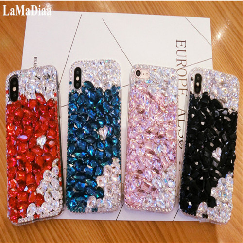 Luxury Glitter Bling Diamond Rhinestone Cover for iPhone, Soft TPU Cover for iPhone 14, 13, 12, 11 Pro Max, X, XS, XR, 6, 6S, 7,