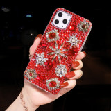 Water Diamond Flower Pearl Phone Case Suitable for iPhone 13 12 11 Pro max xs xr x 8 7 plus Crystal Flash Phone Case Soft Cover