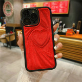 Fashion Velvet Plush Cover for iphone 14 PRO MAX 11 12 15 PLUS Soft Fabric Cloth Love Heart Case for iphone 15 PRO MAX 13 PRO