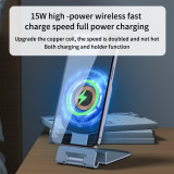 15W Wireless Magnetic 2 in 1 Chargers for Apple 14/13/12 pro Xiaomi Huawei Samsung Fast Charging Dock Station Phone Holder