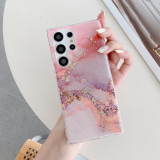 Luxury Plating Geometric Marble Colorful iPhone Case Women Shockproof For Samsung A15 A55 A14 A24 A52 A53 A54 S24 S23 S22 Plus Ultra