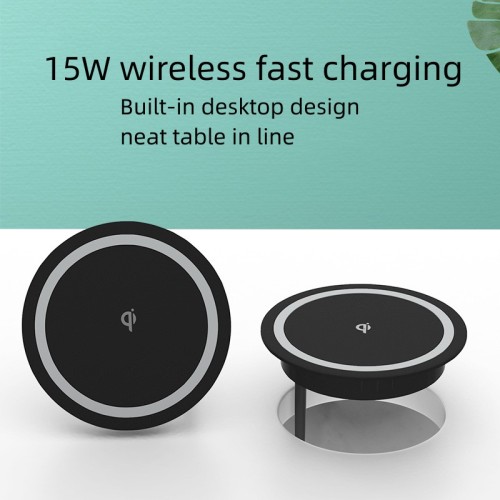 Cross-border 15W smartphone wireless charging desktop charging base embedded hidden wireless charger