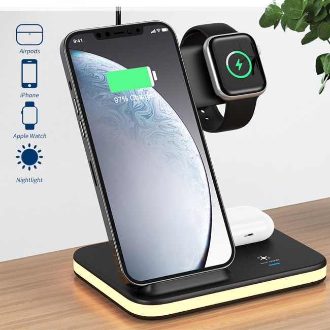 30W Wireless Charger Stand 3 in 1 For iPhone 14 13 12 Pro Max Apple Watch 8 7 Samsung Watch 5 Airpods Fast Charging Dock Station