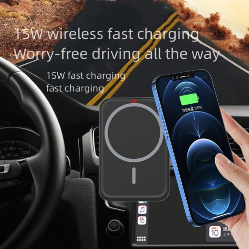 The new magsafe car wireless charger 15W fast charge is suitable for Apple 12 wireless charging