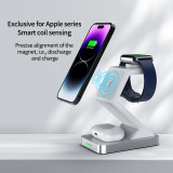New Magsafe 3-in-1 Wireless Charger Headphone Watch Mobile Phone Magnetic Wireless Charging Stand