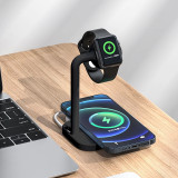 Wireless Charger Stand Dock for iPhone 13/12 Pro Max iPhone 14 Pro, Qi Fast Charging Station for Apple Watch Series SE/6/5/4/3/