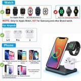 30W 3 in 1 Wireless Charger Stand for iPhone 14 13 12 11 XS XR 8 Fast Charging Dock Station For Apple Watch 8 7 6 5 Airpods Pro