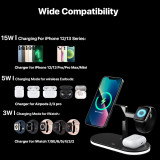 30W 4 In 1 Magnetic Wireless Charger Stand Fast Charging Dock Station for iPhone 14 13 12 Pro Max Apple Watch 8 7 6 Airpods Pro