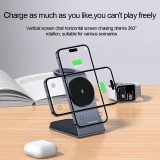Magnetic 3 in 1 Wireless Charger for iphone 13/14 Pro max/12 Fast Charging Wireless Charging Station for Apple Watch/AirPods Pro