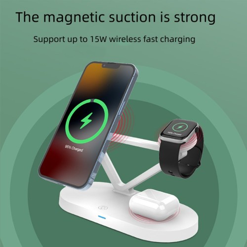 MagSafe wireless charger 5-in-1 15w wireless fast charge for mobile phone watch earphone
