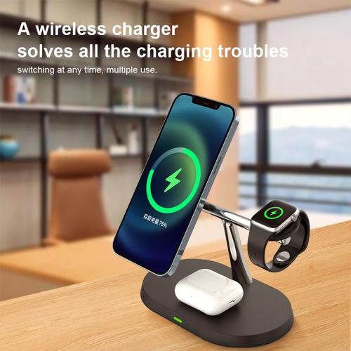 30w 3 in 1 Wireless Charger Holder for Apple iWatch Airpod Magnetic Charging Station for Magsafe iPhone 12 13 14 Pro Max