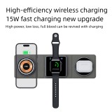 Fold Magsafe transparent magnetic wireless charging multi-function 3-in-1 wireless charger