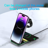 100W 4 in 1 Magnetic Wireless Charger Stand For iPhone 12 13 14 Pro Max Apple Watch Macsafe Fast Charging for Airpods iWatch 7 6
